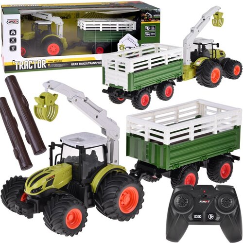 Traktor na daljinsko upravljanje s prikolicom i hvataljkom za trupce RC0719 Cijene