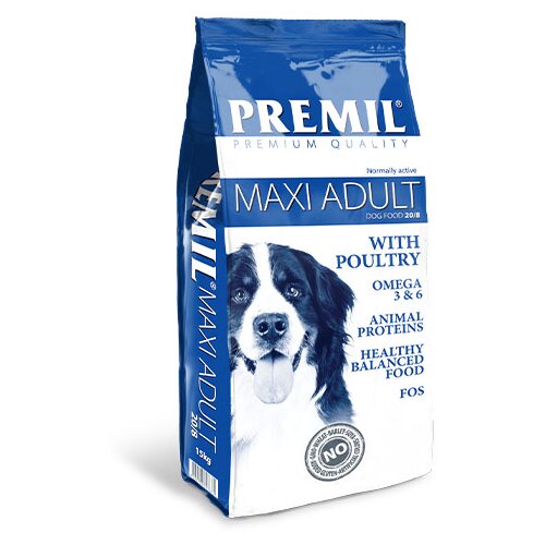 Premil maxi adult - granule 18/9 - hrana za normalno aktivne pse 2,5kg Slike