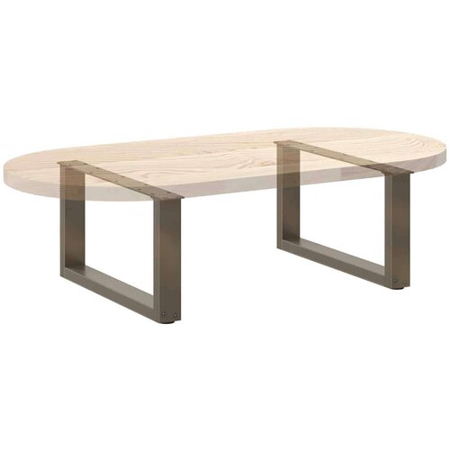  Noge za klub stolić U-oblik 2 kom Prirodni čelik 60 x (30-31) cm Čelik - Prirodna 60 x (30-31) cm 2 1 Slike
