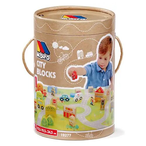 MOLTO Molto: Nature City Bloks lesena gradbena igrača 79-delni set Cene