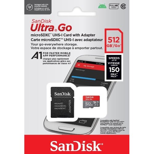 San Disk Ultra Go MicroSDXC 512GB spominska kartica za Nintendo Switch & 3DS & Wii & PSP & GSM Cene