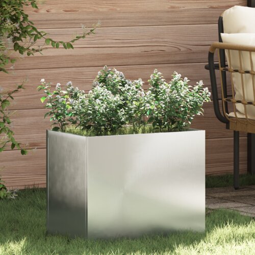 vidaXL Vrtna saksija Srebrno 50 x 32 x 40 cm Pocinčani čelik Cijene