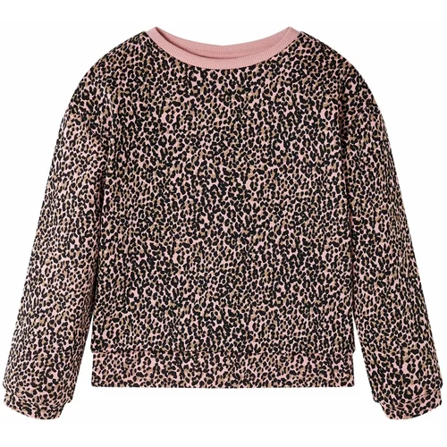  Dječja topla majica s uzorkom leoparda srednje ružičasta 92