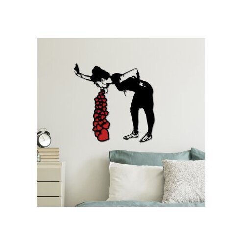 Wallity Zidna dekoracija Banksy 12, 63x61cm, Crna Slike