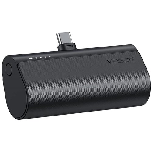 Veger V0556 mini hitri polnilnik, power bank 5000mAh - USB-C, črn Slike