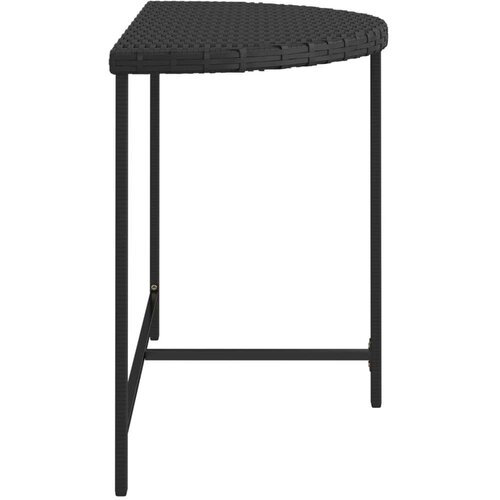 VidaXL Vrtni stol crni 100 x 50 x 75 cm od poliratana Slike