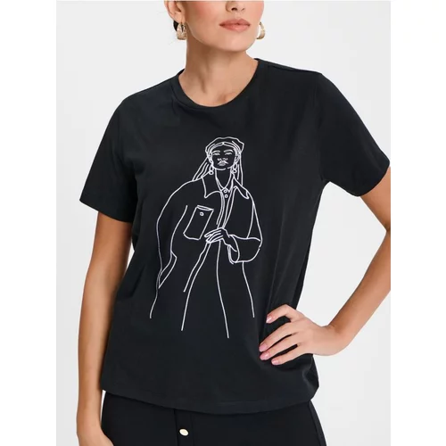Sinsay ženska majica kratkih rukava s printom 8153A-99X