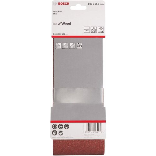 Bosch 3-delni set brusnih traka X440 100 x 552 mm granulacija 40 - pakovanje od 3 komada (2608606161) Slike