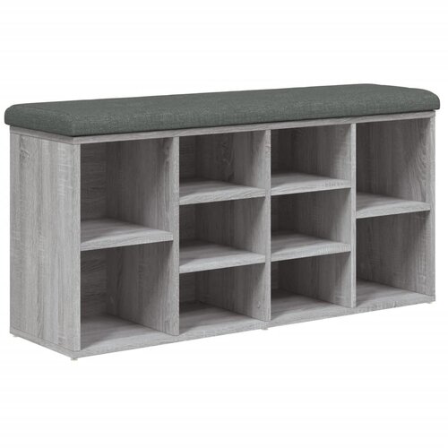 Maison Chic Klop za čevlje - Sedež za čevlje siva sonoma 102x32x50 cm inženirski les, (21778369) Slike