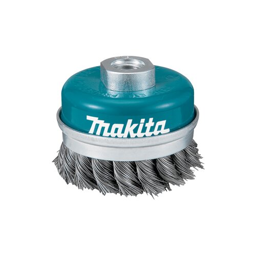 Makita žičana lončasta četka 100 mm M14, upletena žica 0,5 mm D-29290 Slike