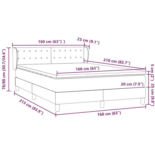  Boxspring - Krevet s oprugama i madracem ružičasti 160x210 cm bar&amp;scaron;unasti - Ružičasta 160 x 210 cm gumbi Slike