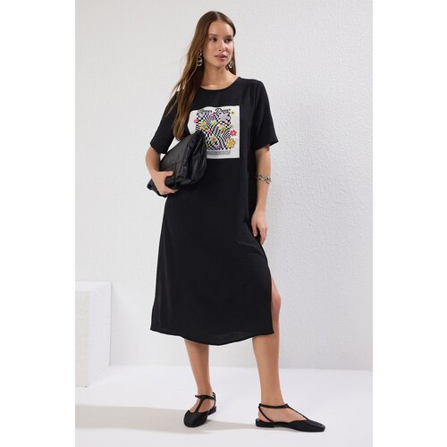 Trendyol Black Printed Dress Cene