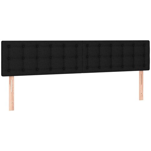  Krevet s oprugama i madracem crni 160x200 cm od tkanine Slike