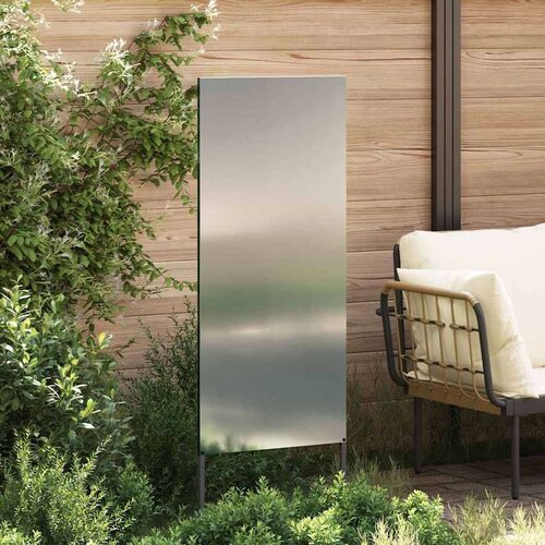 VidaXL Privatnost u vrtu Rezbarija Srebrno 50 x 140 cm Pocinčani čelik Slike