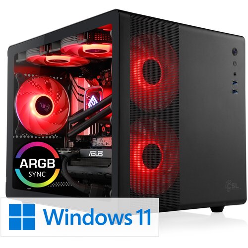 CSL Computer CSL Gaming PC M11840H, AMD Ryzen 7 8700F (8x 4100 MHz), GeForce RTX 5070, 32 GB DDR5-RAM, SSD 2 TB, Windows 11 Home, (5000093400) Slike