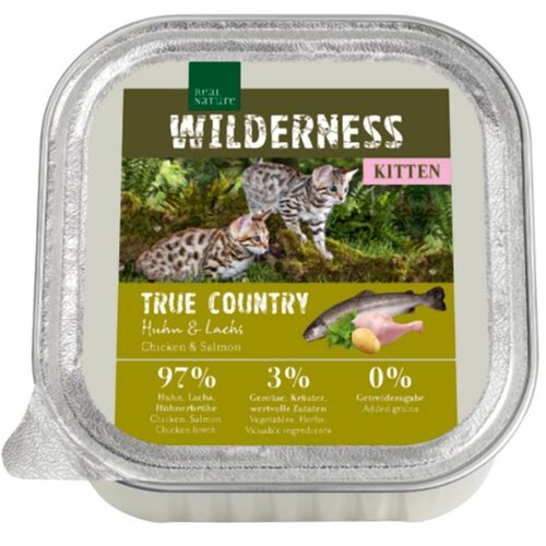 Real Nature Cat Kitten piletina i losos 100 g Cene