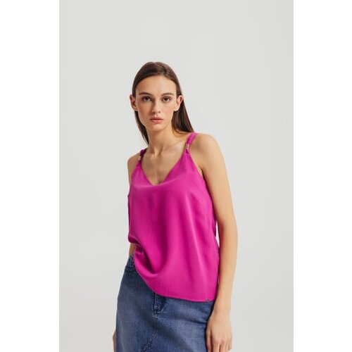 Legendww ženska viskozna bluza na bretele u ciklama boji 4457-9787-81 Slike