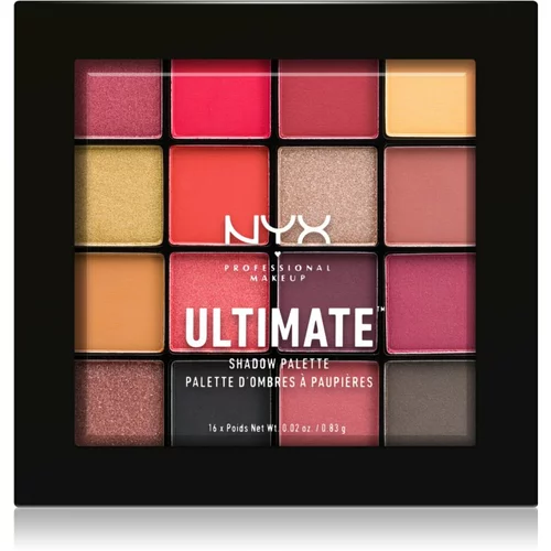 NYX Professional Makeup Ultimate Shadow Palette paleta senčil za oči odtenek Phoenix 16 x 0.83 g
