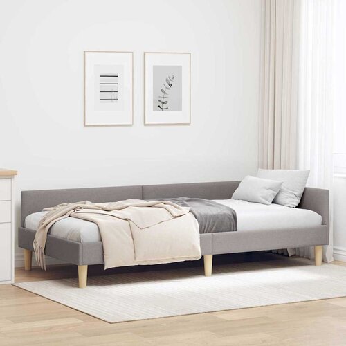 vidaXL Kutni okvir kreveta Ostalo s uzglavljem Sivo-smeđa 100 x 200 cm Cene