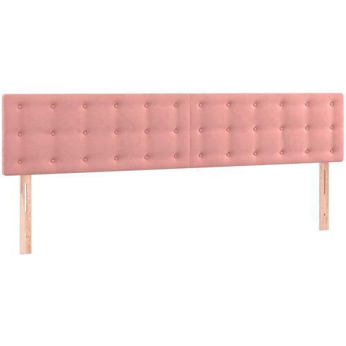 Maison Chic Posteljno vzglavje - Vzglavna omarica 2 kosa roza 80x5x78/88 cm žamet, (22078353) Slike