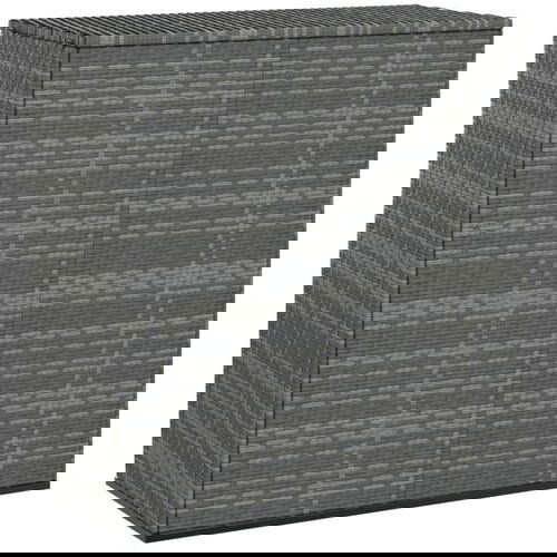 VidaXL Kutija za vrtne jastuke od PE ratana 100 x 49 x 103,5 cm siva Slike