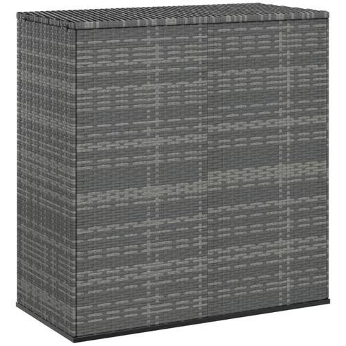 vidaXL Kutija za vrtne jastuke od PE ratana 100 x 49 x 103,5 cm siva