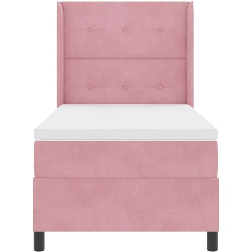 Box spring krevet s madracem Ružičasta 100 x 200 cm Bar&amp;scaron;un - Ružičasta 100 x 200 cm S gumbima Slike