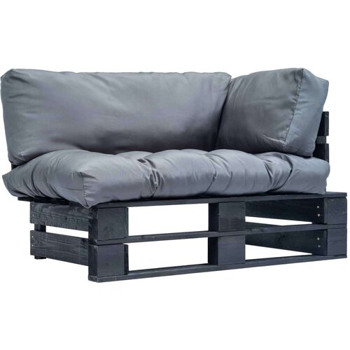  Sofa od paleta od borovine sa sivim jastucima Cene