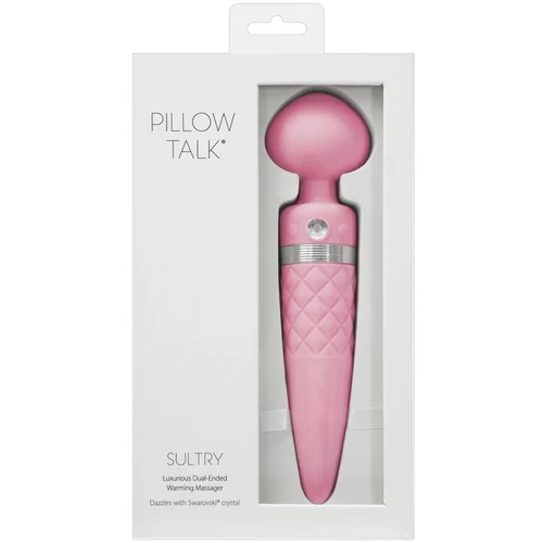 Pillow Talk Sultry - grijanje, masažni vibrator s 2 motora (roza)