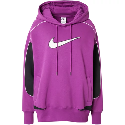Nike Sportswear Sweater majica ljubičasta / crna / bijela