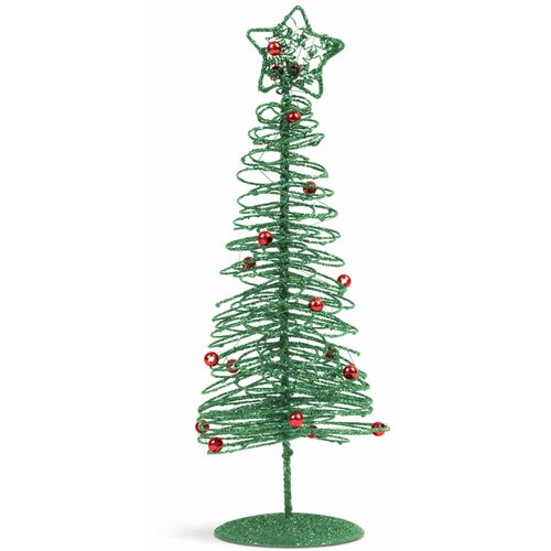 Family Christmas Božična smrečica kovinska 28 x &amp;Oslash;10 cm zelena Slike