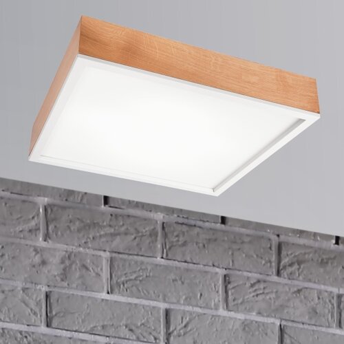  stropna svetiljka oak square 4xE27/15W/230V 48x48 cm hrast/bela Slike