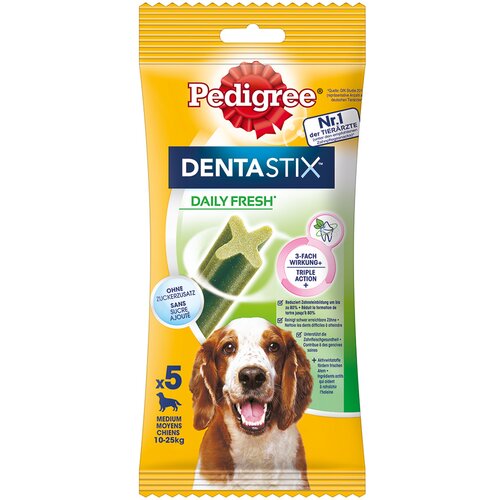 Pedigree Dentastix Fresh dnevna svežina - Za srednje velike pse (10 - 25 kg), 5 kosov Cene