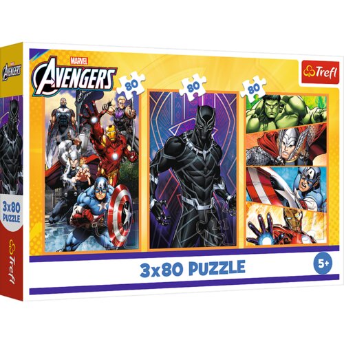 Puzzle 3x80 - Dani puni akcije - Disney Marvel Osvetnici Trefl 34883 Cijene