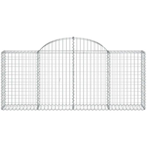 Lučne gabionske ko&amp;scaron;are 12 kom 200x30x80/100cm pocinčano željezo Slike