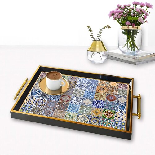 Aberto Design Poslužavnik TPA9894 50 x 29 x 3.5 cm, Šareni Cene