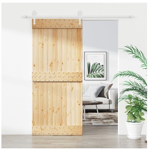 vidaXL Klizna vrata s priborom za montažu 90 x 210 cm masivna borovina Cijene