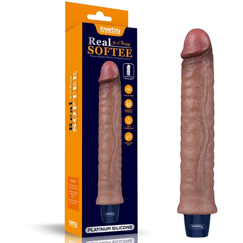 Veliki silikonski vibrator 24cm 9.5in REAL SOFTEE Cene