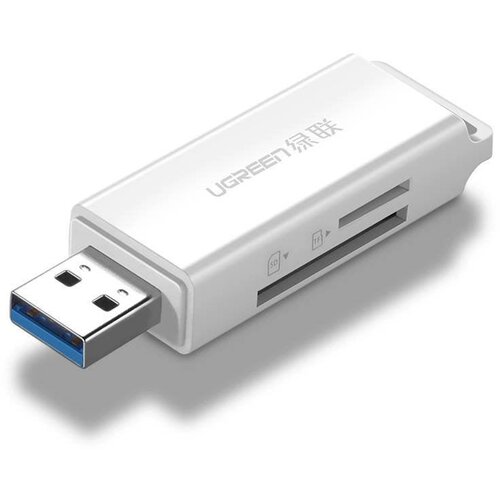 Ugreen SD microSD čitalec pomnilniških kartic USB 3.0 bel, (20376523) Cene