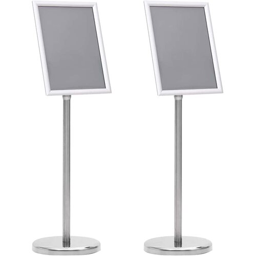  Stalci za plakate 2 pcs Srebrno 32.7 x 24 x 108 cm Aluminij Cijene