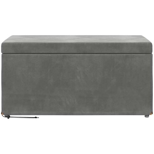  Stolica Tamno siva 81 x 41 x 40 cm Svileni i Fino Radeći Drvo - Tamno siva 80 cm Bar&amp;scaron;un Slike