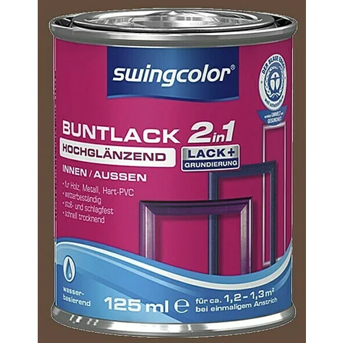 SWINGCOLOR Lak u boji 2u1 (Boja: Lješnjak tamnosmeđe boje, 125 ml)