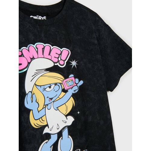 Sinsay Pamučna majica s printom The Smurfs Slike