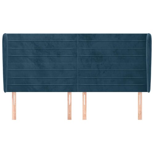  Uzglavlje s u&amp;scaron;ima tamnoplavo 203x23x118/128 cm bar&amp;scaron;unasto Slike