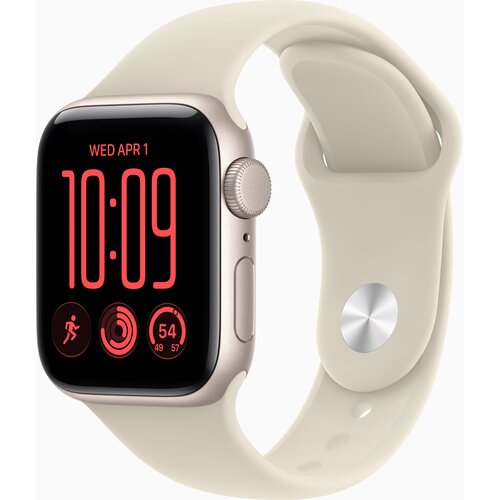 Apple Pametna ura Watch SE3 v2 GPS 40mm Starlight Aluminium Case s pa&amp;scaron;čkom Sand Sport Band, S/M, (5000481833) Slike