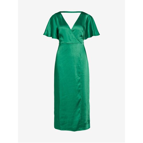 Vila green ladies satin midishats sateeny - ladies Slike