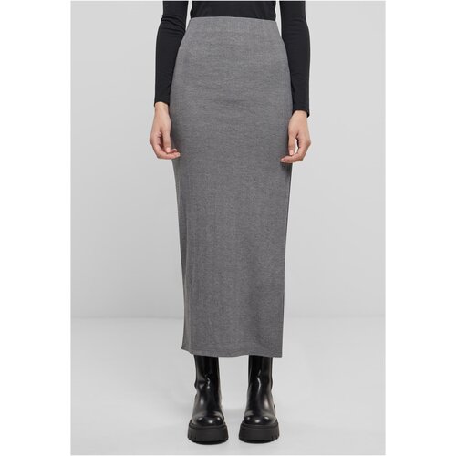 Urban Classics Women&amp;#039;s ribbed skirt with high slit gray Slike