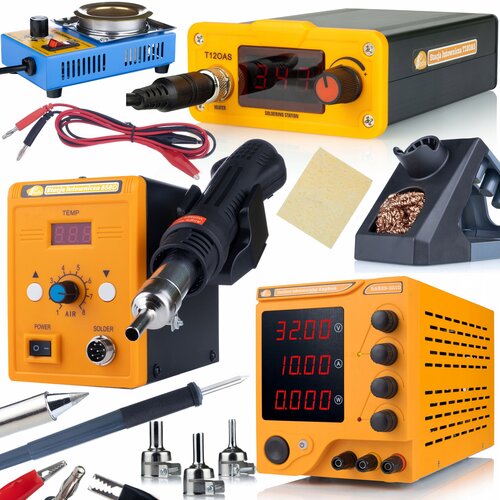 Rosfix SET DELAVNICA AMPRUSH RARES-3210 + T12OAS + 858D + TYGEL 160W &ndash; 32V 10A, 700W, 230V | ZA LUTANJE IN ELEKTROLIZO, (5000036384) Cene