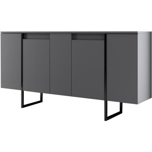 Kalune Design Luxe Komoda, Sivo-Crna Slike