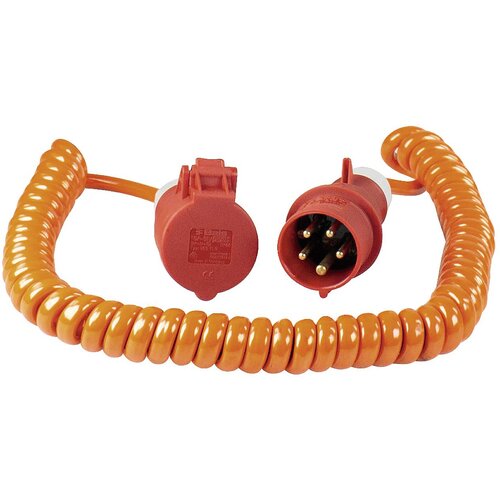 As-schwabe 70419 tok podaljšek 16 A oranžna 5.00 m H07BQ-F 5G 2\,5 mm² spiralni kabel, (20434314) Cene